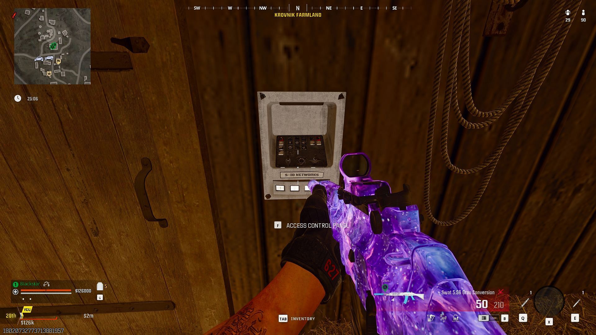 A picture of the Farmland Access code panel (Image via Activision)